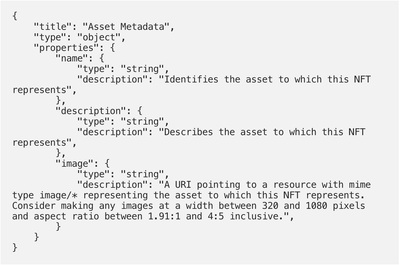 Metadata of an NFT Metadata of an NFT