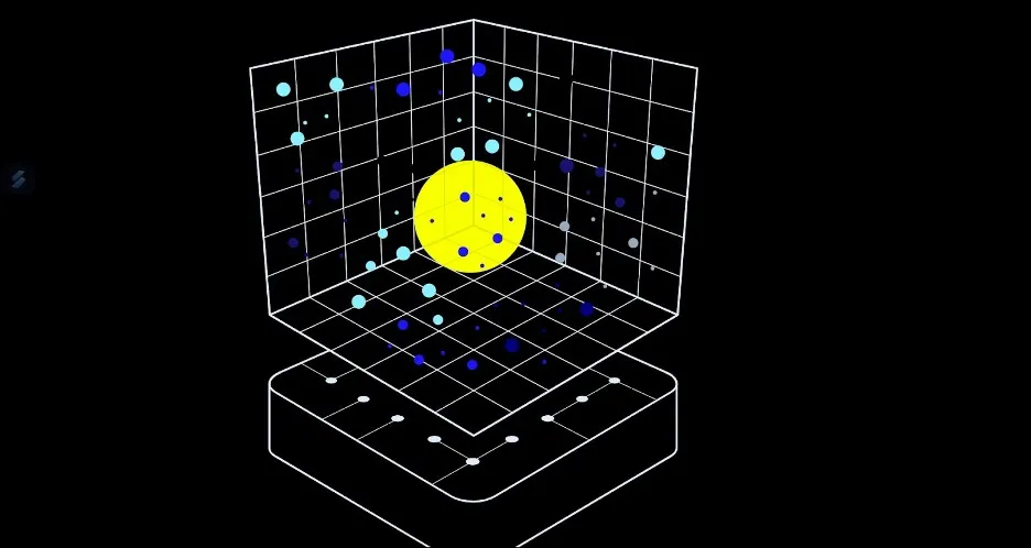 3D model of vector database 3D model of vector database